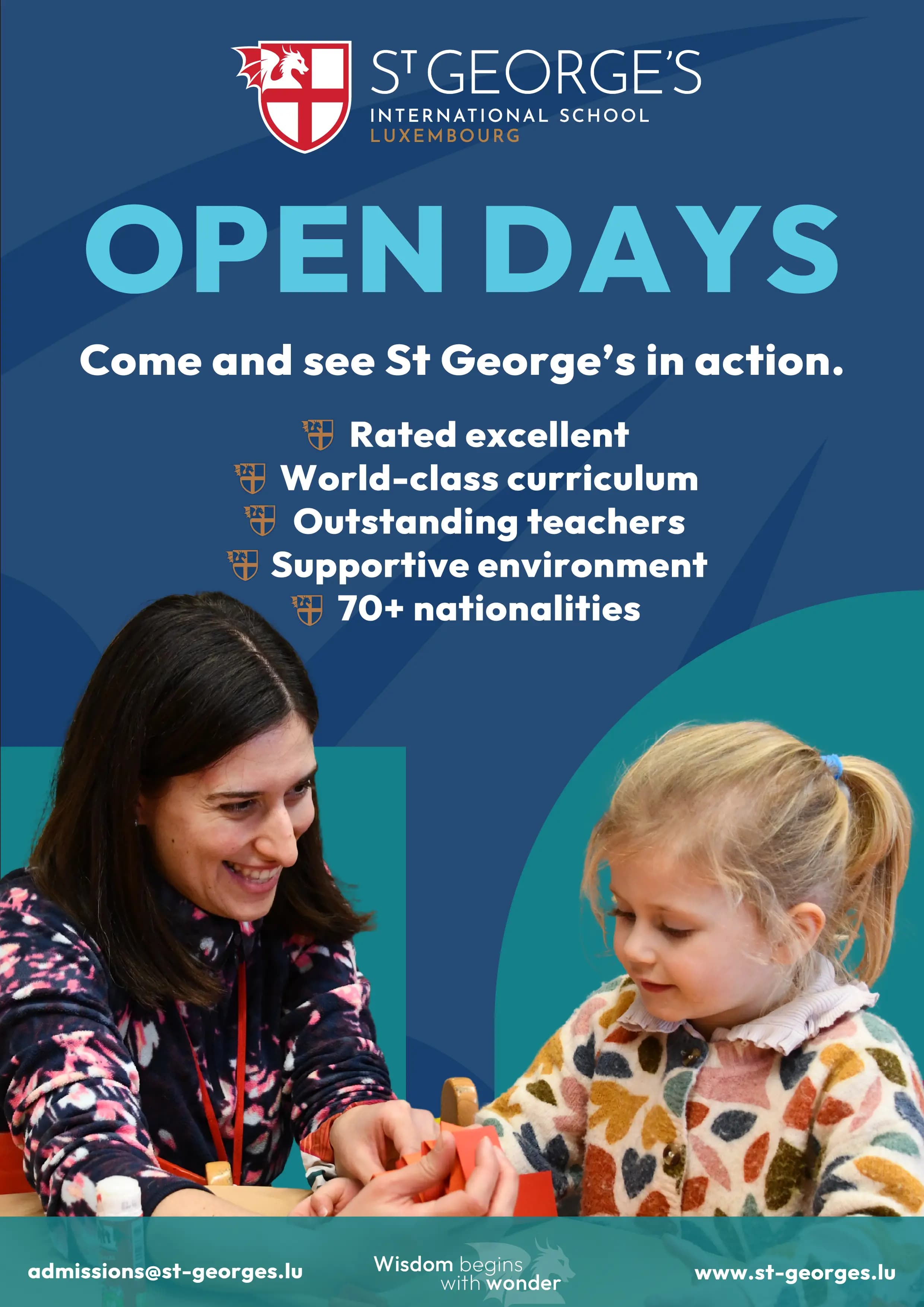 Découvrez St George’s International School lors de ses journées portes ouvertes à Luxembourg