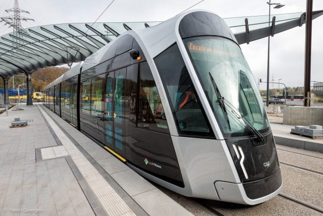 Tramway Luxembourg||Plan ligne premier tronçon tramway Luxembourg|Ligne tramway Luxembourg|Tramway Luxembourg Plan de la ligne
